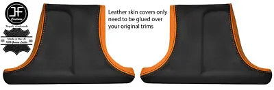Black & Orange Leather 2x Lower B Pillar Covers For Mercedes W202 C Class 93-00 • $168.29