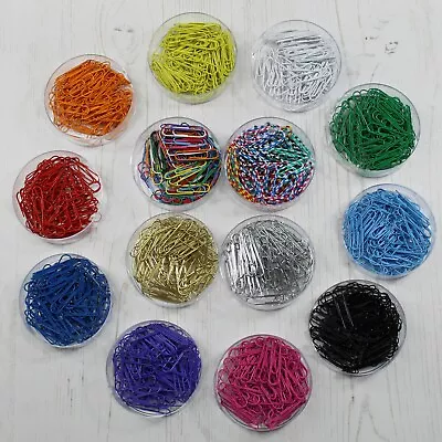 Paper Clips 31mm Large Professional Quality Coloured Clips 14 Colours In Cases • £2.65