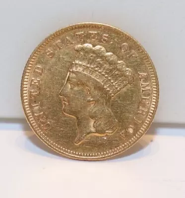 1878 US $3 Gold Piece Princess XF (Cleaned) • $1199.99