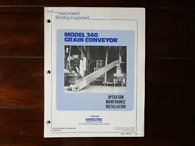 AO Smith Harvestore Model 340 Grain Conveyor Operation Maintenance Installation • $10