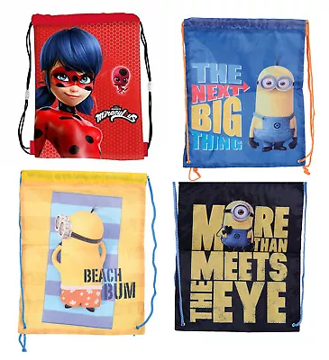 Minions Miraculous Swim Sports Bag PE Swim School Shoe Childrens Gym Disney • £4.99