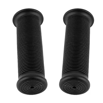 Pair Of 1inch 25mm/28mm Motorcycle Vintage TPU Handle Handlebar Grip Black • $26.01