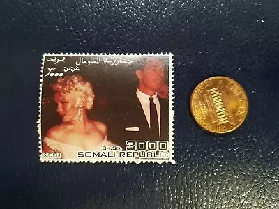 Marilyn Monroe Joe Dimaggio Yankees 2001 Somali Republic Stamp • $4.99