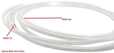 Clear Fuel Line Pipe Hose 5mm Od X 3mm Id Engine Lawnmower Scooter  1 Metre • £4.60