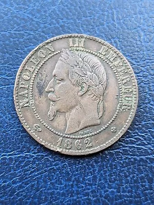 1862 - A France Napoleon III 10 Centimes Coin. High Grade.  • £5.99
