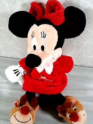 Minnie Mouse Christmas Reindeer Slippers Plush Sleeper PJs Elf Rudolph • $20