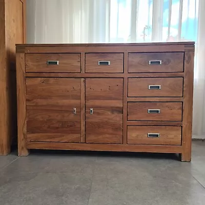 £299 • Buy John Lewis Sheesham Batamba Large 2 Door Sideboard With 6 Right Hand Drawers  