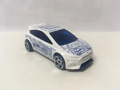 2018 Hot Wheels Loose Kmart Exclusive White Ford Focus RS • $1.75