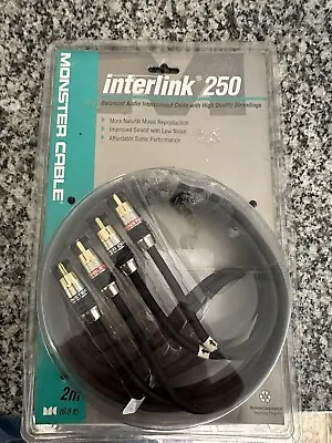 Monster Cable Interlink 250 2m/6.6ft RCA Connection Audio Interconnect New • $16