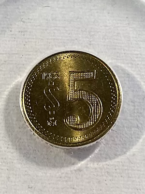 1988-Mo Mexico 5 Pesos Graded MS 67 By ANACS • $32
