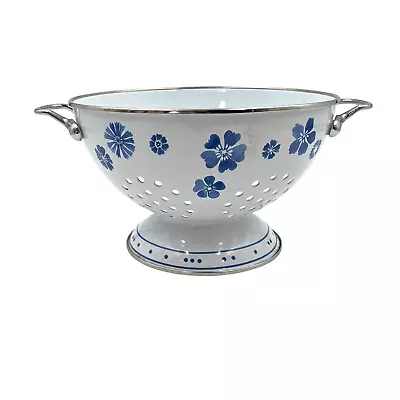 Villeroy & Boch Farmhouse Touch Blue White Colander Kitchen Shabby Chic Floral • $65.99