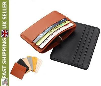 Wallet Card Holder Mens Leather Slim Men Credit Debit Card Money Pouch • £3.79