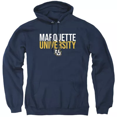 Marquette University Adult Pullover Hoodie Stacked Navy S-3XL • $44.99