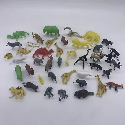 $29.99 • Buy Vtg Lot Of Zoo Jungle Planes Forest Animals Hard Rubber Plastic Diorama Craft