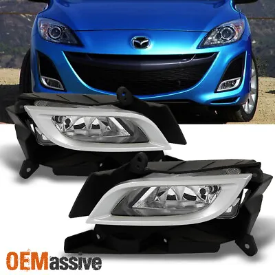 Fit 2010-2011 Mazda 3 Mazda Sedan 4/5dr Fog Lights Lamps W/Switch+Bezel L+R • $55.99