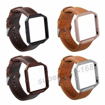 $19.01 • Buy For Fitbit Blaze Leather Watch Band 23mm Replacement Accessories Strap Wristband