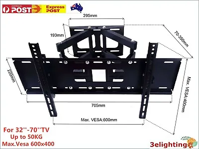 $29.99 • Buy TV Wall Mount Bracket Full Motion Tilt Swivel Pivot 26 40 43 50 55 60 65Inch LED