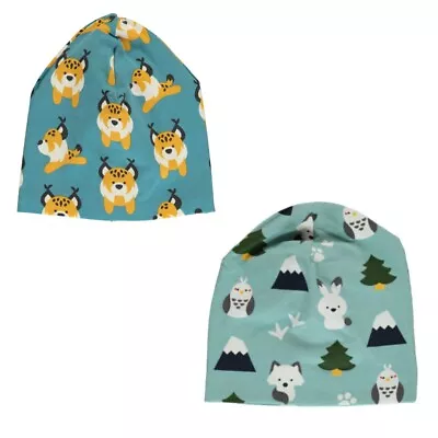 Maxomorra Velour Inner Beanie Hat | Lively Lynx | Winter World Animals 48/50 18m • £11.95