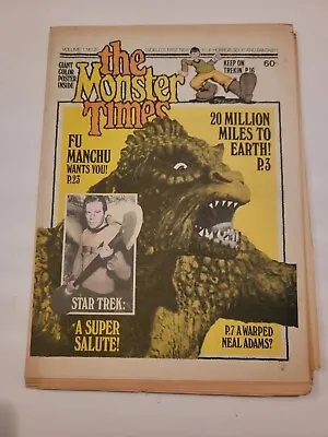 The Monster Times Magazine Newspaper #20 Mar. 1973 Horror Sci-Fi Fantasy Vintage • $14.99