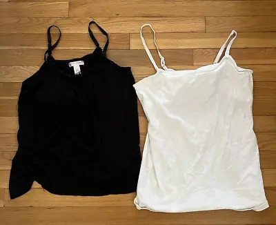 Nursing Tank Top Lot Of 2 - Black Tank (S) And White Tank (M) • $15