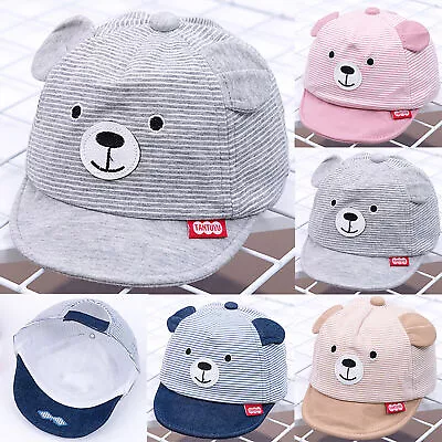 Baby Boy Girl Cartoon Infant Toddler Peak Baseball Cap Cute Sun Visor Hat Summer • £7.82