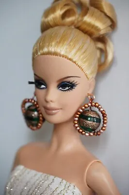 FOX WOLF DESIGN - Barbie Model Muse BEADED ORB  Earrings • $9.50