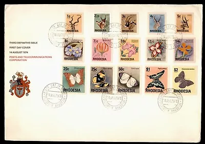 Dr Who 1974 Rhodesia Fdc Definitives Lc333573 • $3.83