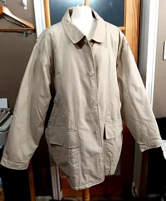 Canvas Coat Barn Chore  Boulder Creek Jacket Mens 5XL Beige Pockets Quilted NWOT • $69.49