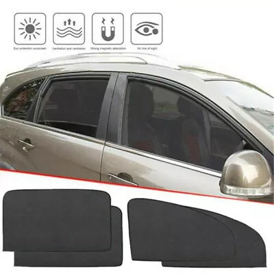 4 PCS Car Side Rear Window Screen Mesh Sun Shade Cover Magnetic Sunshade Visor • $35.22