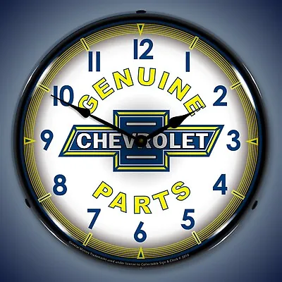 Chevy Parts Vintage Wall Clock LED Lighted • $164.95