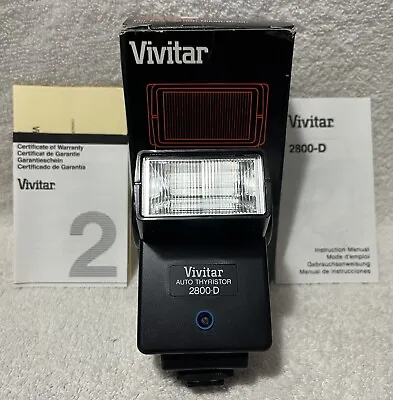 Vivitar Dedicated Electronic Flash 2800D For Canon/Nikon/Ricoh - New In Box • $24.99