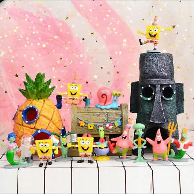 £7.46 • Buy 6PCS SpongeBob SquarePants Patrick Star Statue Figure Toy Model Kids Xmas Gift