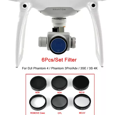 $31.31 • Buy Camera Lens UV CPL ND4/8/16 Filter Protect For DJI Phantom 4 3s 3pro 3se 3 4k