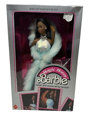 Vintage 1985 Magic Moves Barbie Doll African American Mattel #2127 NIB  • $95