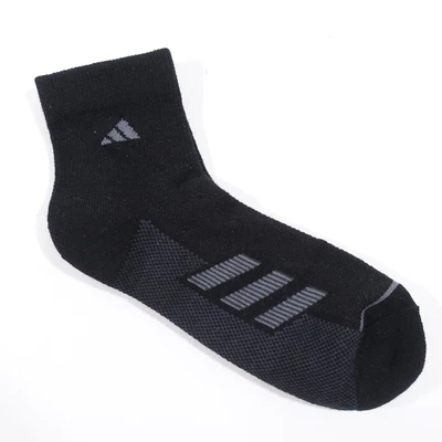 $3.94 • Buy Adidas Black Gray Check Striped Performance Training Ankle Sock Socks Mens New