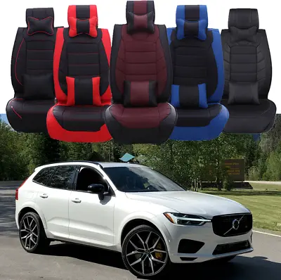For Volvo XC60 XC40 XC90 PU Leather Front&Rear Car Seat Covers 2/5-Seats Cushion • $99.11