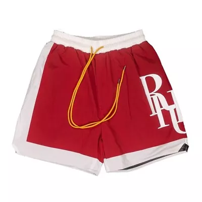 RHUDE Micro-monogram Color Sports Casual Shorts Elastic Beach Pants • $29.99
