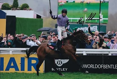 Horse Racing - Harry Cobden - Hand Signed A4 Photograph - COA • £15