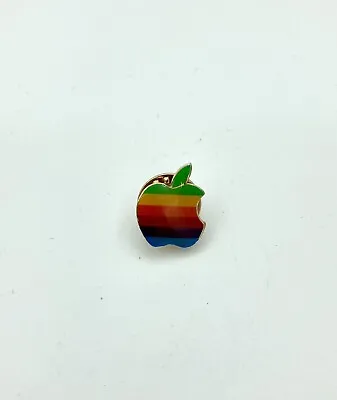 Vintage Apple Computer Rainbow Logo Lapel Pin 1980s • $16.99