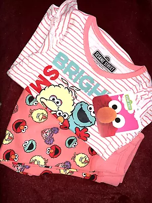 Sesame Street Elmo Free Hugs Character Matching Pajama Set Toddler Girls • $19.88