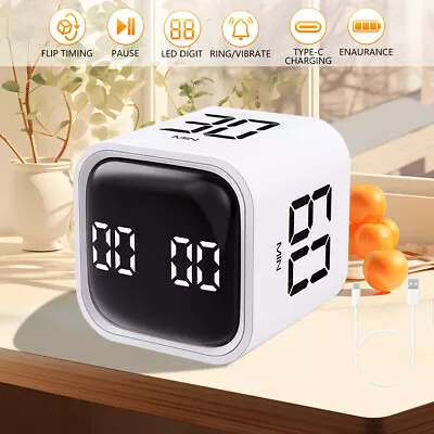 Cube Kitchen Digital Visual Timer Type-C Charging Time Management Cooking Tool • $11.99