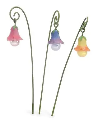 Miniature Fairy Garden Glow-in-the-Dark Flower Picks - Set Of 3 - Buy 3 Save $5 • $12.30