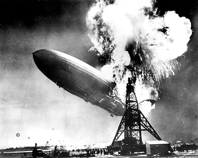 The Hindenburg Catches Fire At Lakehurst Naval Air Station - 8x10 Photo (nn-133) • $8.87