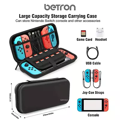 Nintendo Switch OLED Case Hard Protective Large Capacity Storage Game Cartridges • £8.99