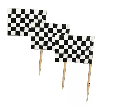 Checkered Flag Racing Car Picks F1 Formula 1 Grand Prix Cupcake Cake Flags • £2.94