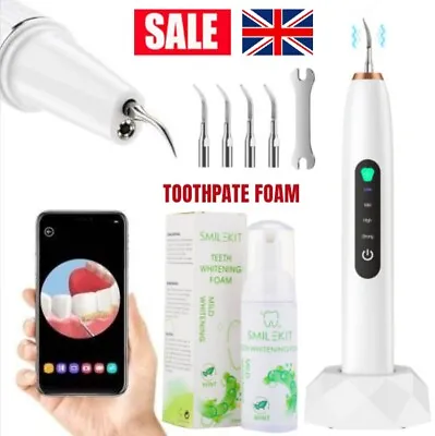 £6.95 • Buy Electric Sonic Dental Scaler Tartar Plaque Calculus Remover Teeth Stain Cleaner