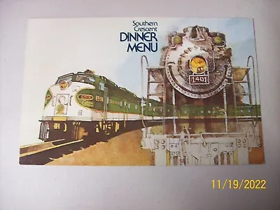 $10 • Buy Southern  Railway Dining Car Menu  Dinner   1978  Southern Crescent 