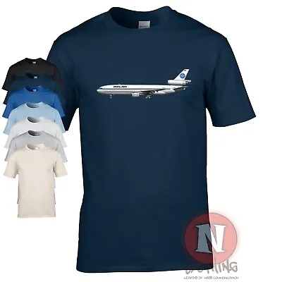PanAm DC-10 T-shirt Classic Jet Plane Spotters Airline Crew Airports Tee • £13.99