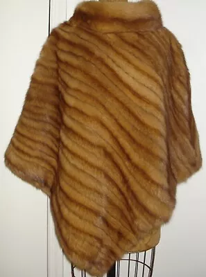 Saks Fifth Avenue Golden Sable Fur Poncho Jacket Coat Size  One Size Fit All • £2296.20