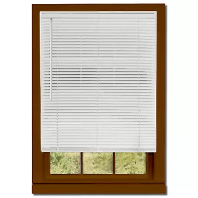 Custom Made 1  Finished Aluminum Cordless Mini Blinds - Choose Size & Color • $68.71